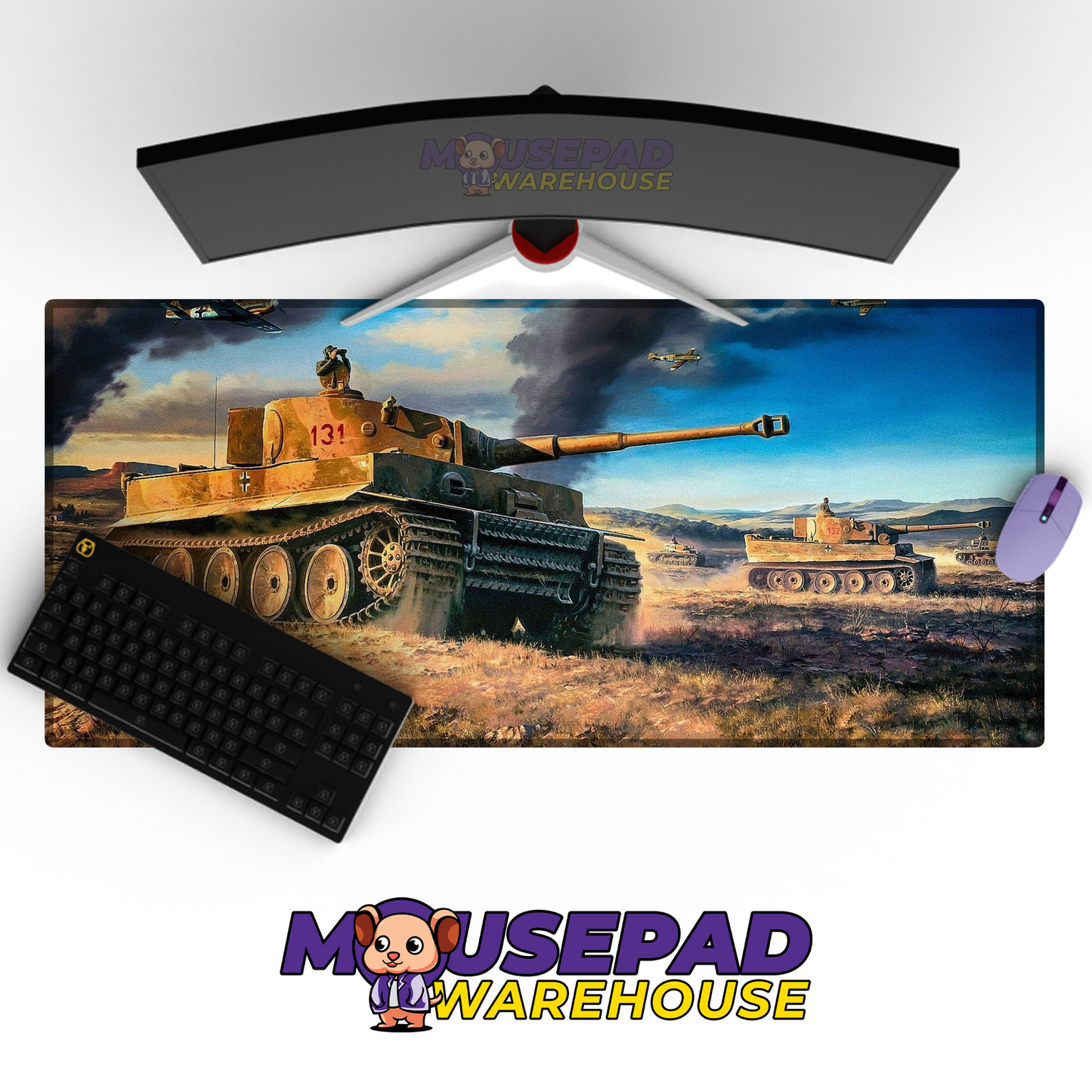 Tiger Tank WWII V1 Mousepad Deskmat Mockup