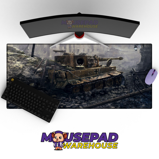 Tiger Tank WWII V2 Mousepad Deskmat Mockup