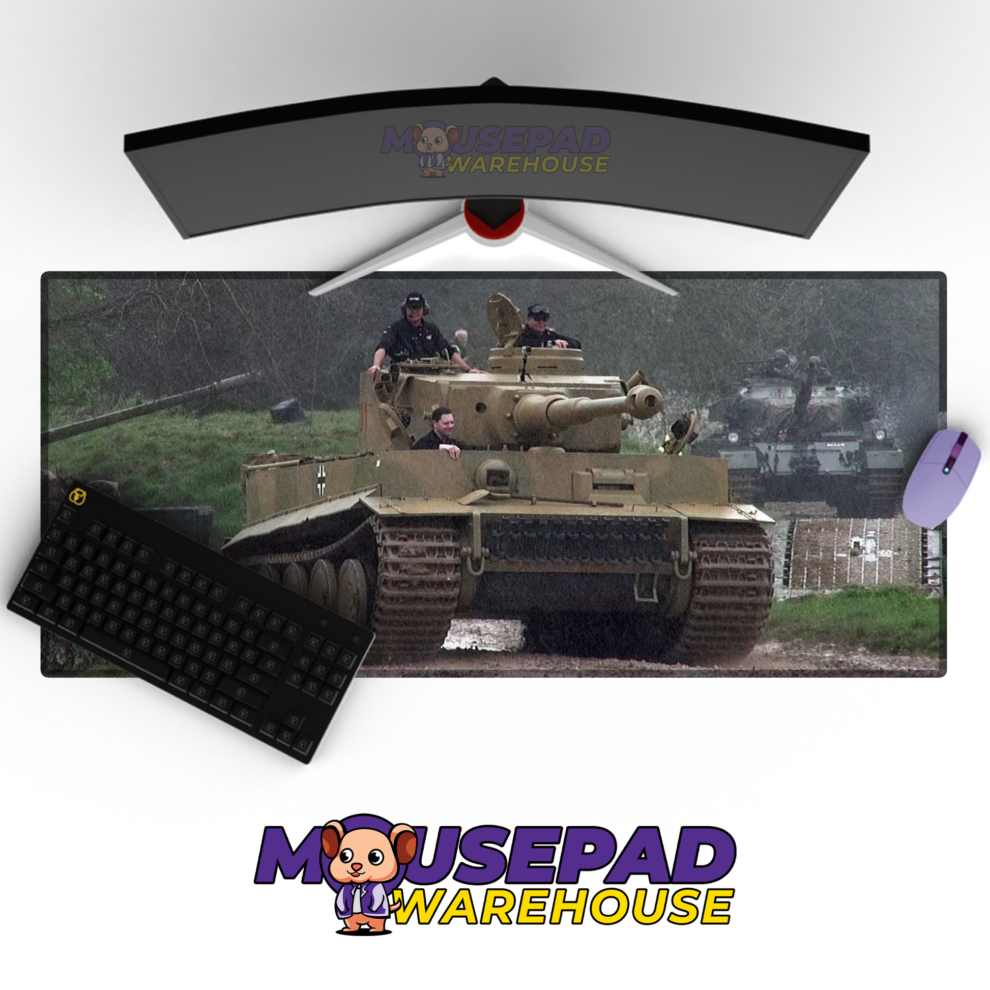 Tiger Tank WWII V9 Mousepad Deskmat Mockup