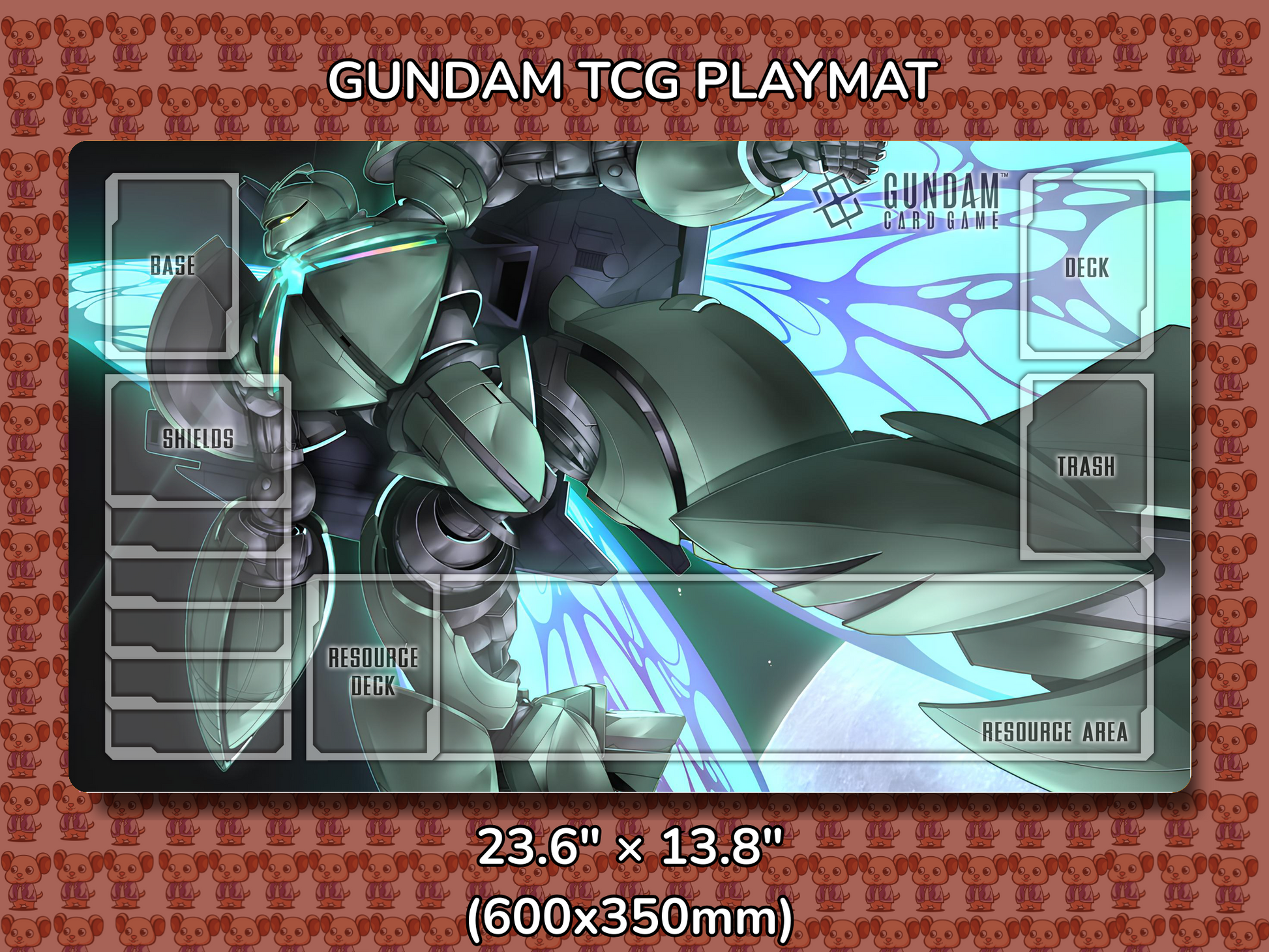 Turn X Butterfly Gundam TCG Playmat Mockup