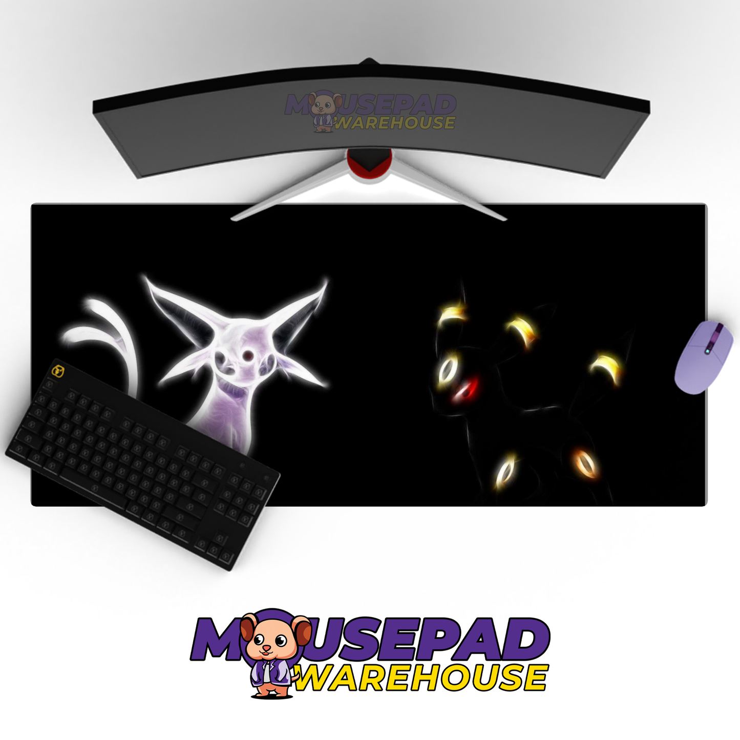 Umbreon Espeon Neon Art Mockup