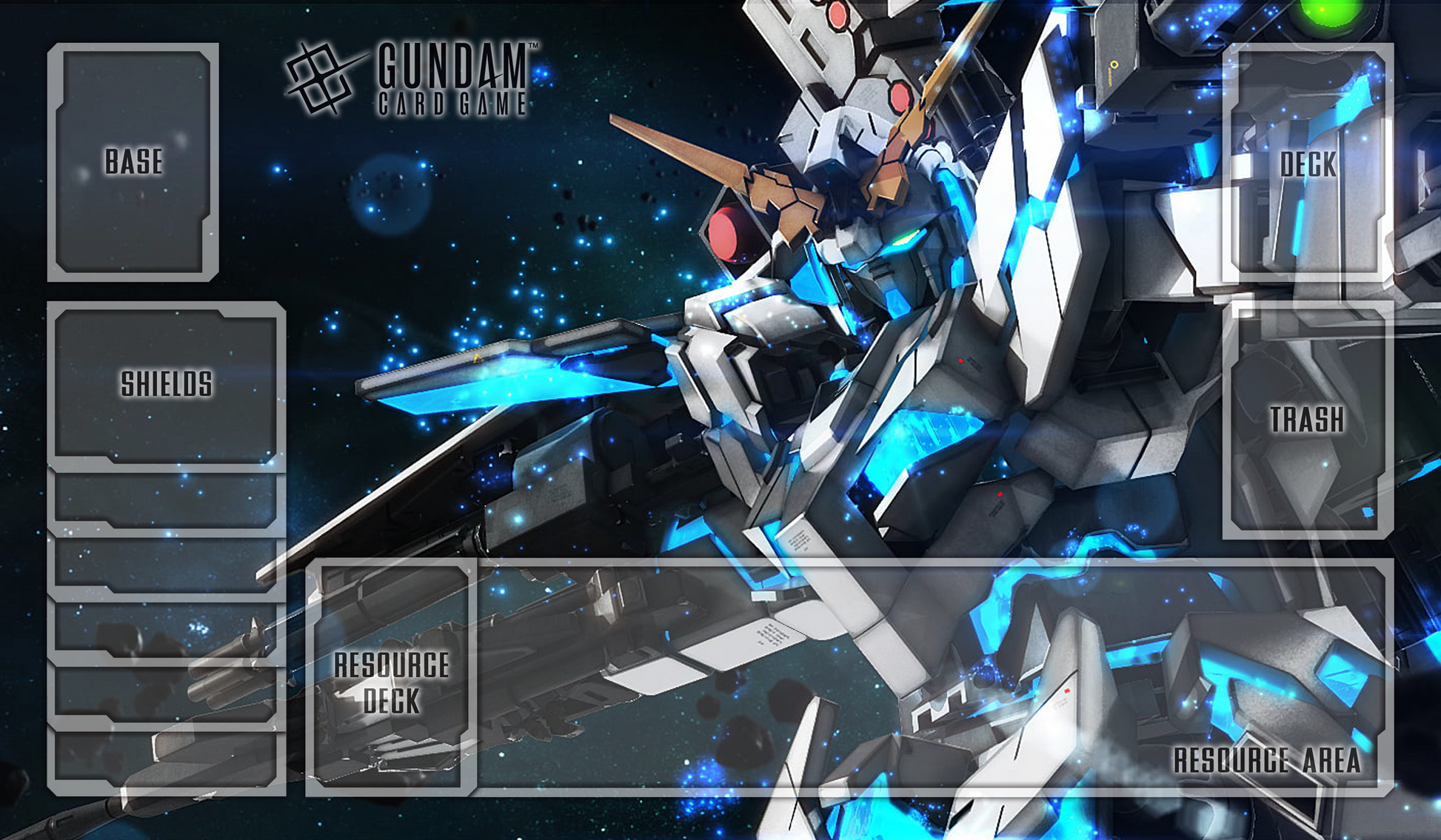 Unicorn Blue Gundam TCG Playmat