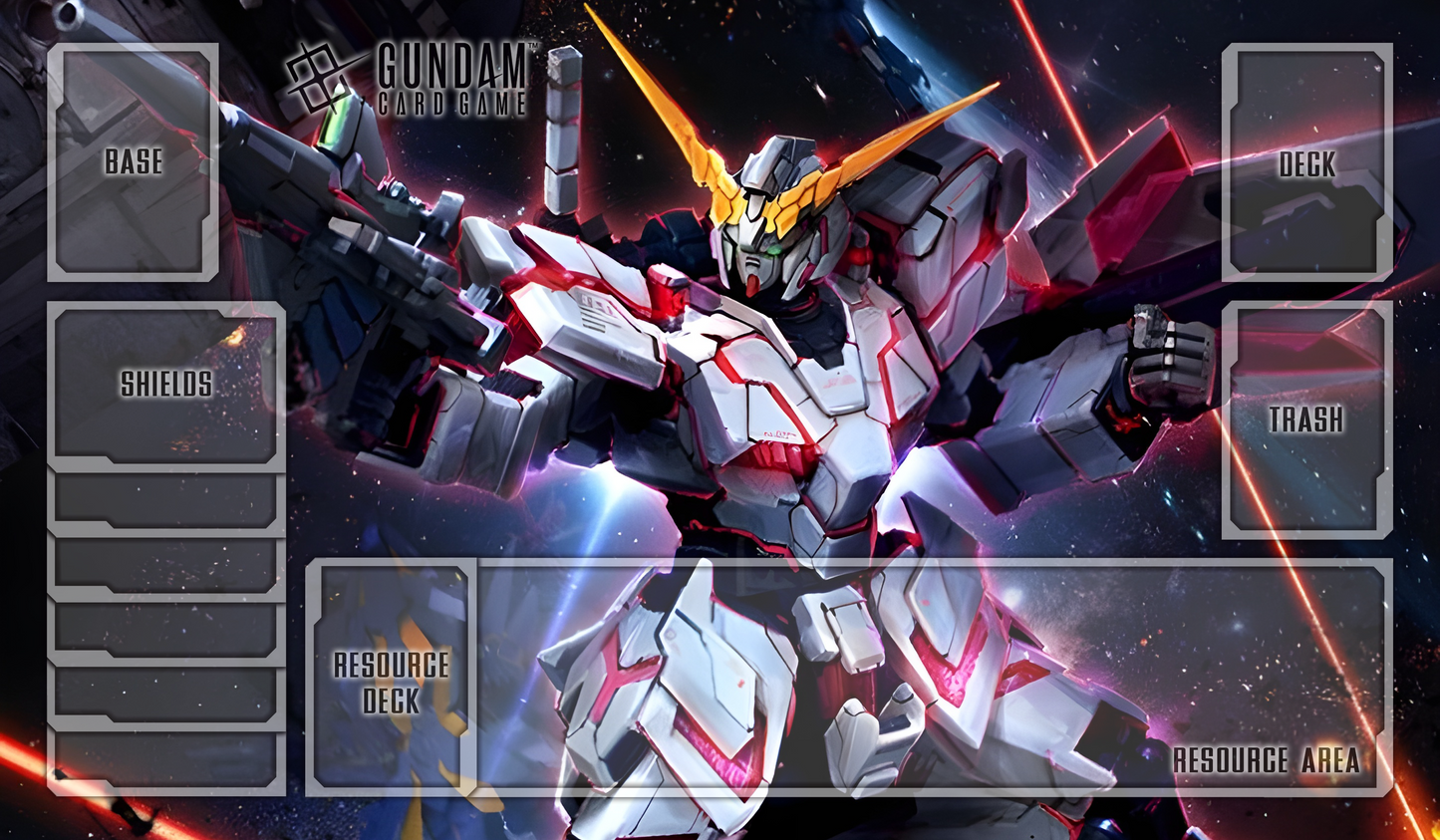 Unicorn Red Gundam TCG Playmat