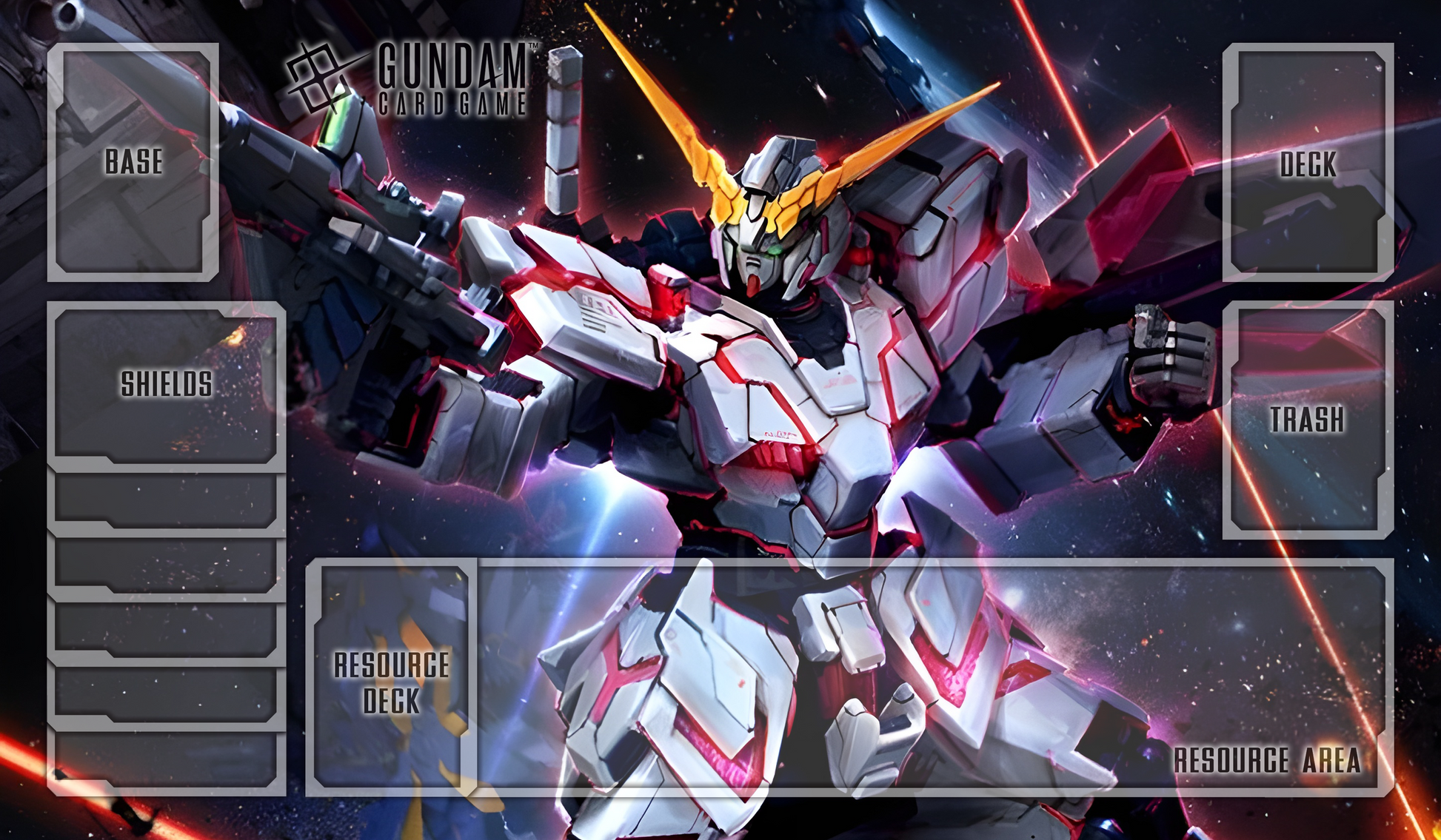 Unicorn Red Gundam TCG Playmat