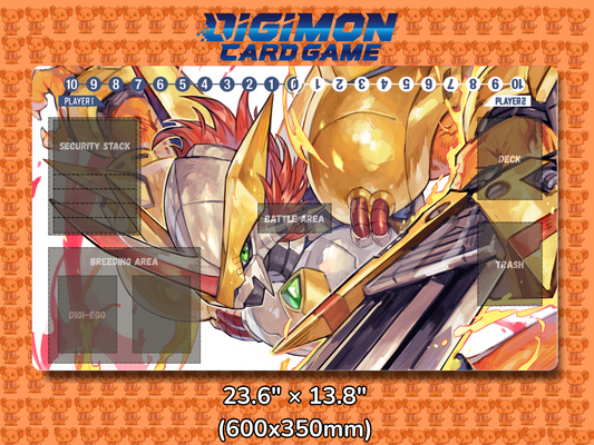 Victorygreymon Digimon Card Game Playmat Mockup