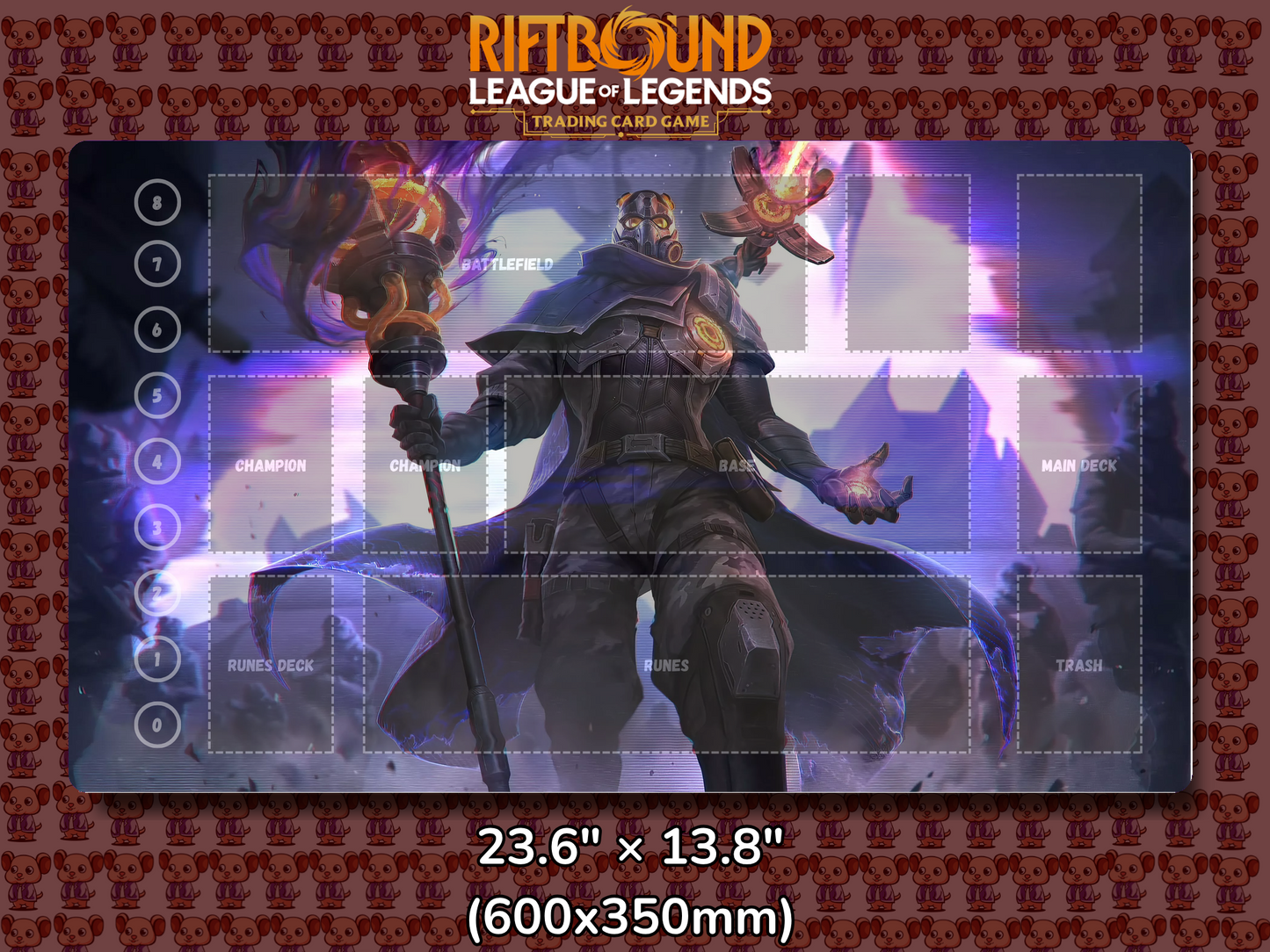Viktor V14 - RiftBound Trading Card Game Playmat Mockup