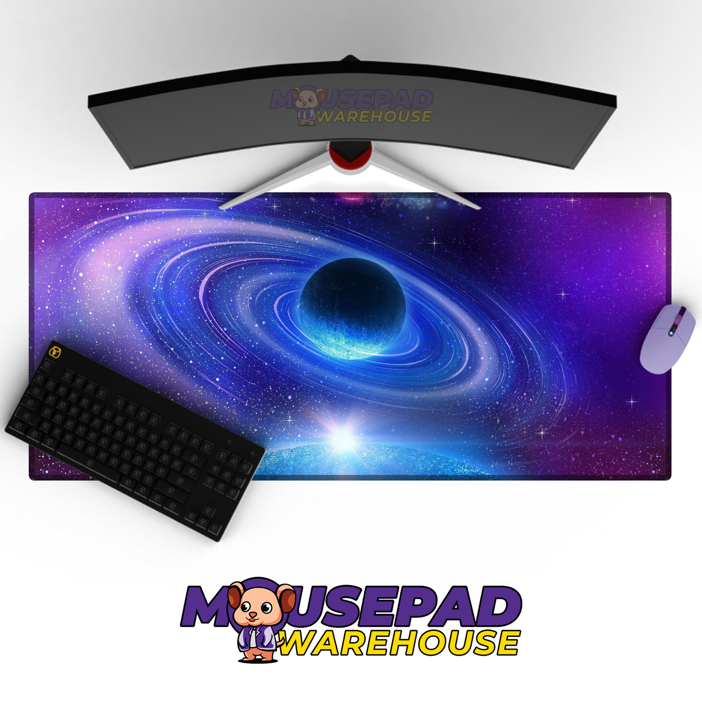 Void Nebula Glow Space Universe Mousepad Mockup
