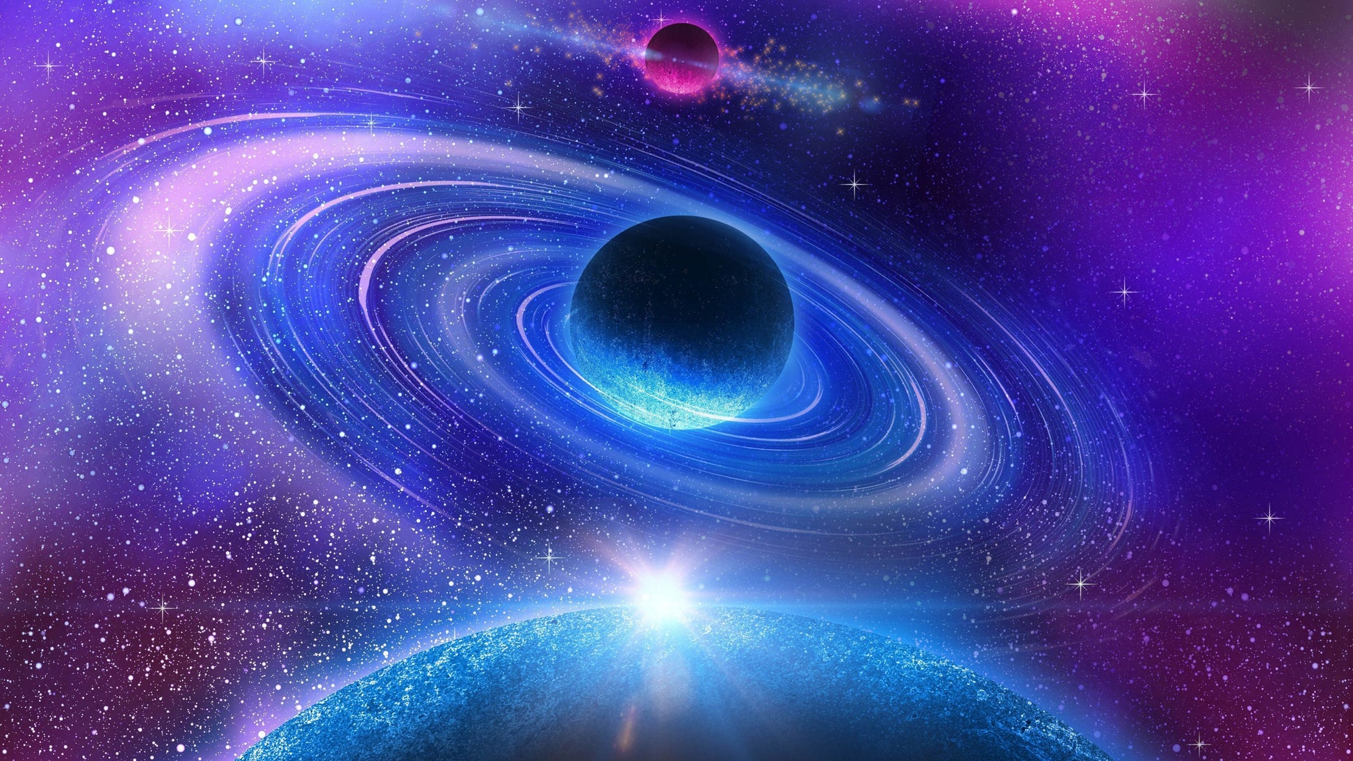 Void Nebula Glow Space Universe Mousepad