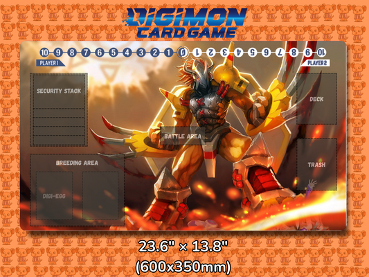 Wargreymon Digimon Card Game Playmat Mockup
