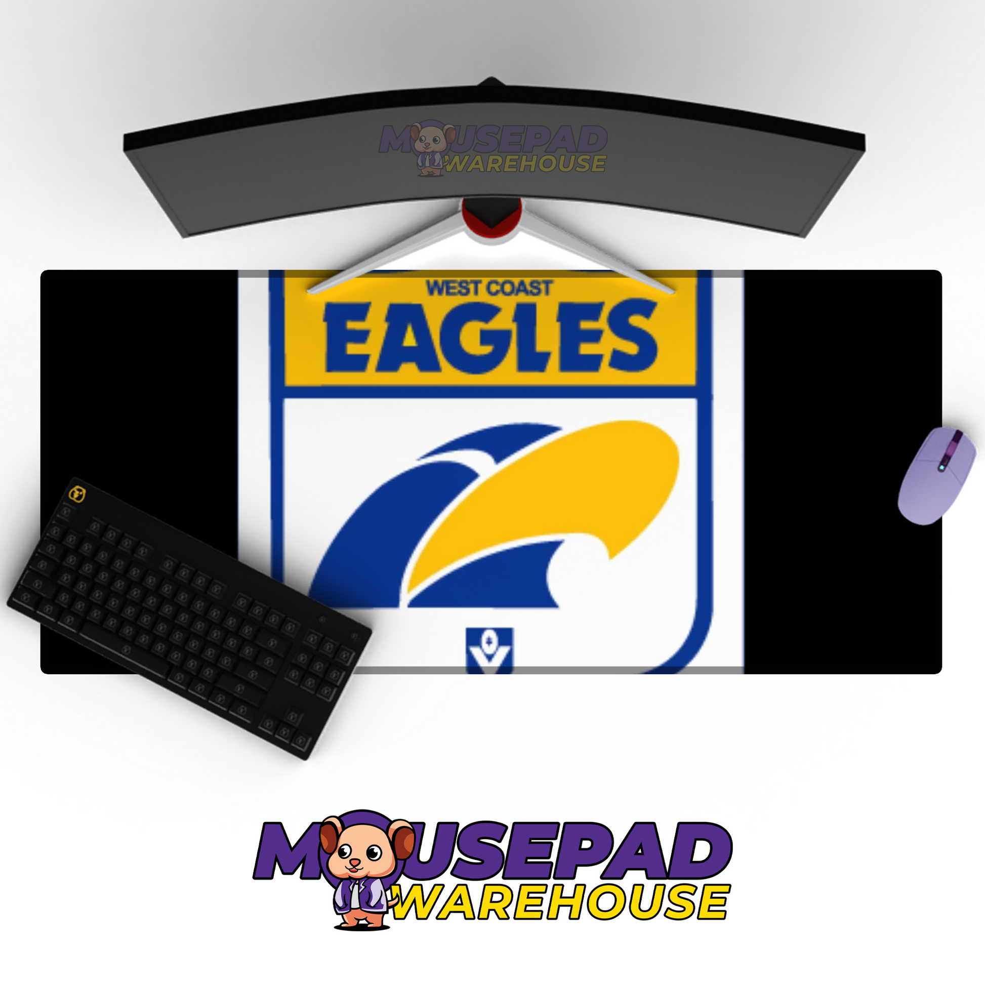 West Coast Eagles V2 Mousepad Deskmat Mockup