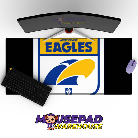 West Coast Eagles V2 Mousepad Deskmat Mockup