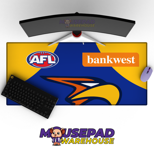 West Coast Eagles V4 Mousepad Deskmat Mockup