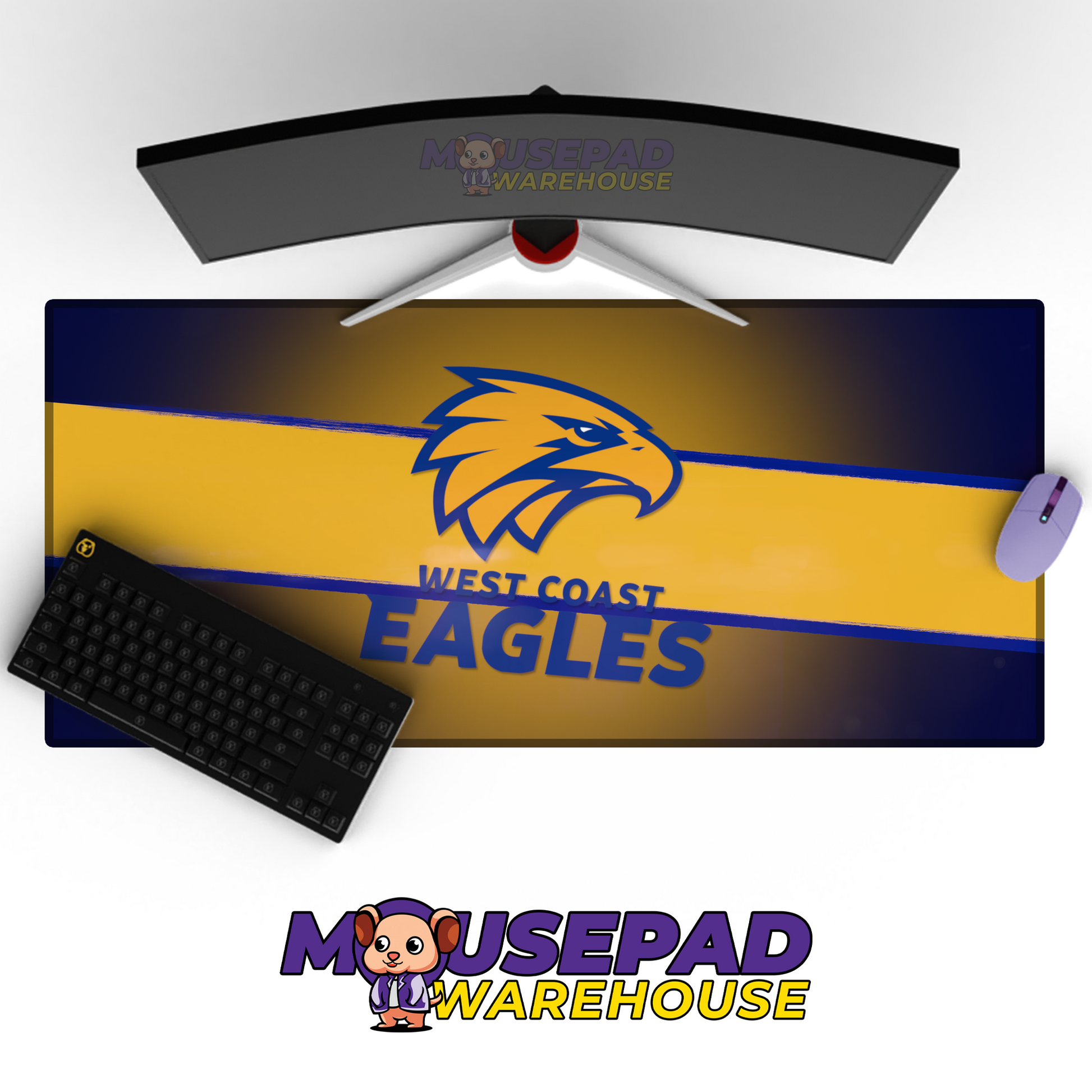 West Coast Eagles V6 Mousepad Deskmat Mockup