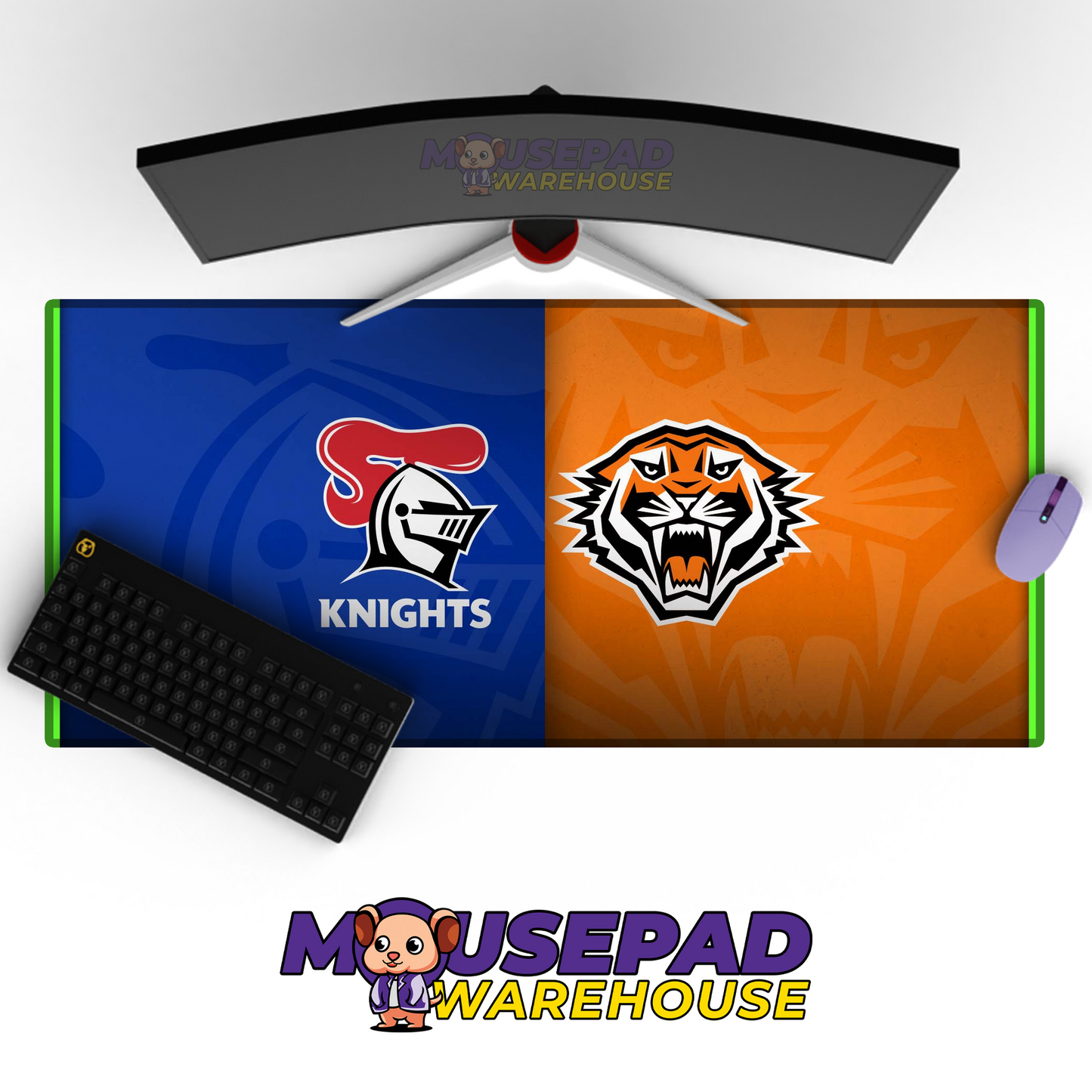 Wests Tigers V11 Mousepad Deskmat Mockup