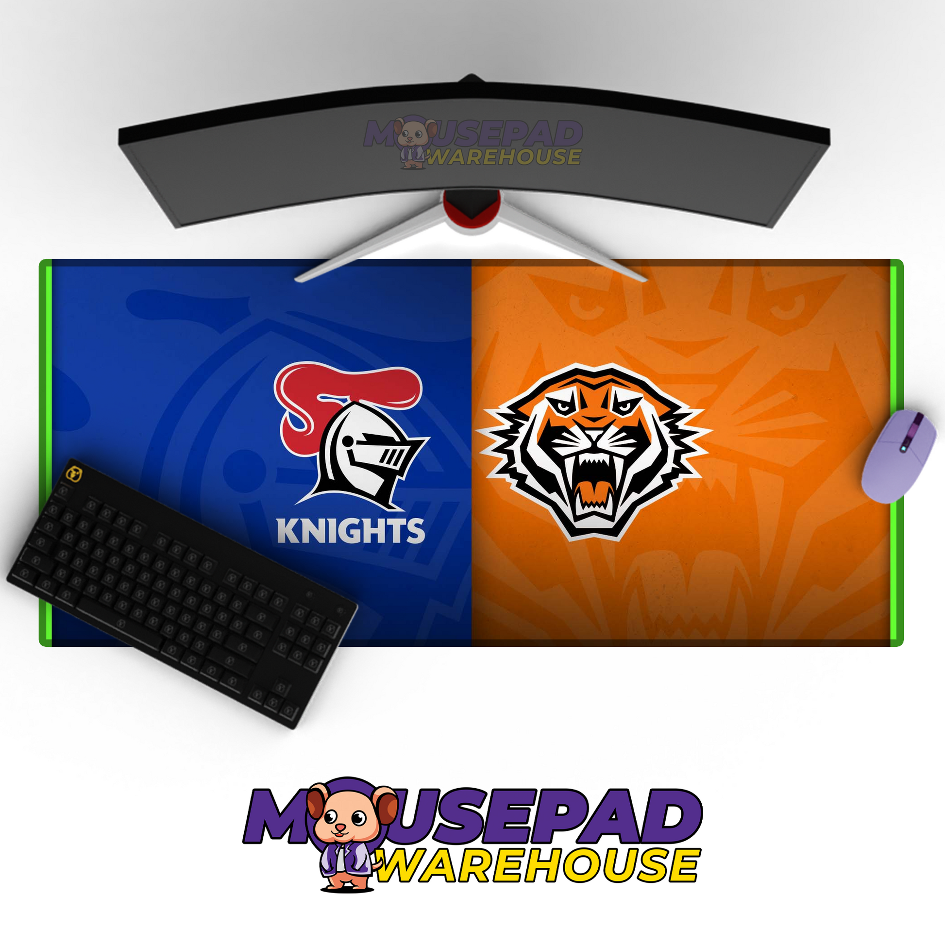 Wests Tigers V11 Mousepad Deskmat Mockup
