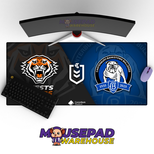 Wests Tigers V13 Mousepad Deskmat Mockup