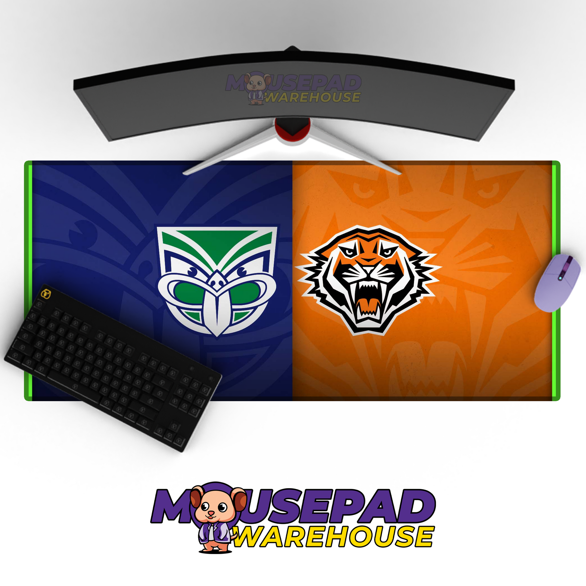 Wests Tigers V15 Mousepad Deskmat Mockup