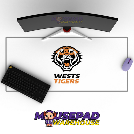 Wests Tigers V16 Mousepad Deskmat Mockup