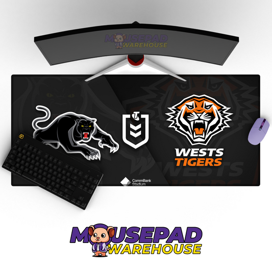 Wests Tigers V17 Mousepad Deskmat Mockup
