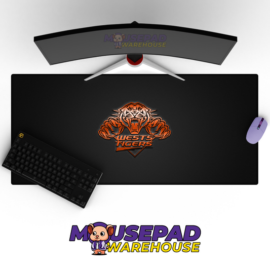 Wests Tigers V1 Mousepad Deskmat Mockup