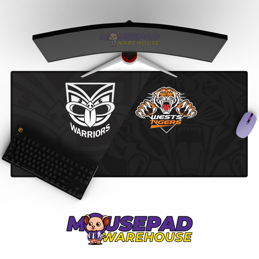 Wests Tigers V24 Mousepad Deskmat Mockup