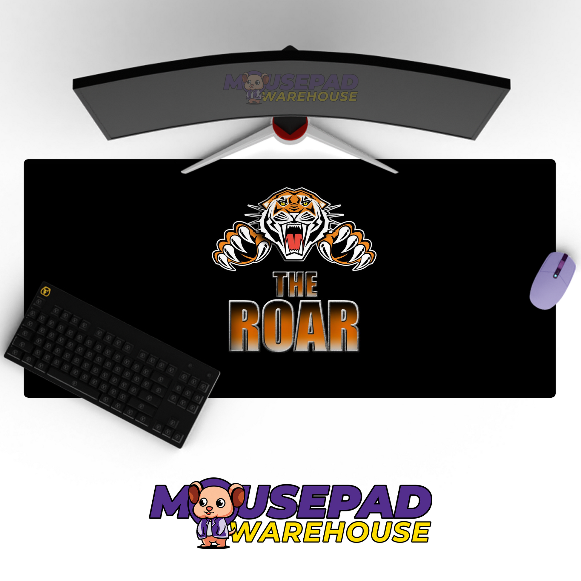 Wests Tigers V3 Mousepad Deskmat Mockup