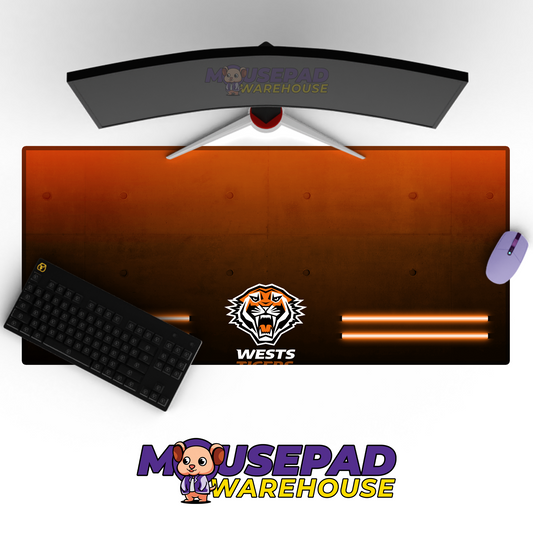 Wests Tigers V5 Mousepad Deskmat Mockup
