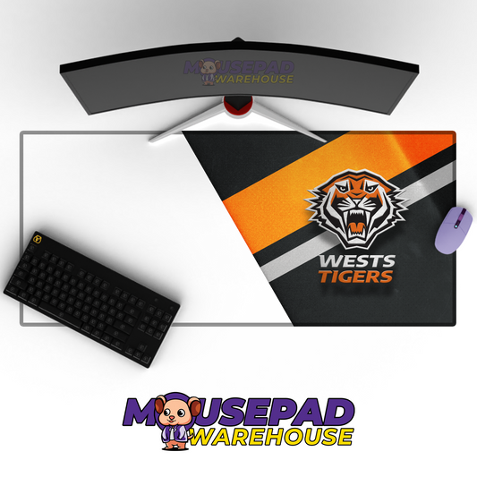 Wests Tigers V8 Mousepad Deskmat Mockup