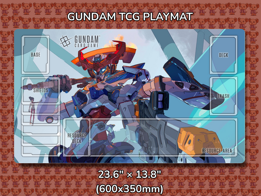 White Gundam Gundam TCG Playmat Mockup