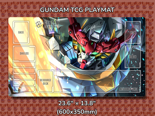 White Gundam TCG Playmat Mockup
