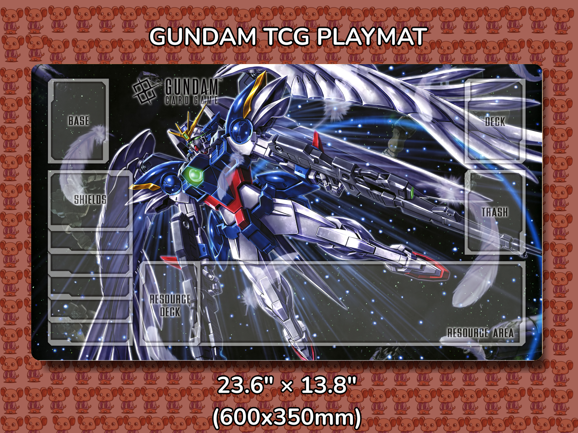 Wing Zero Fly Gundam TCG Playmat Mockup