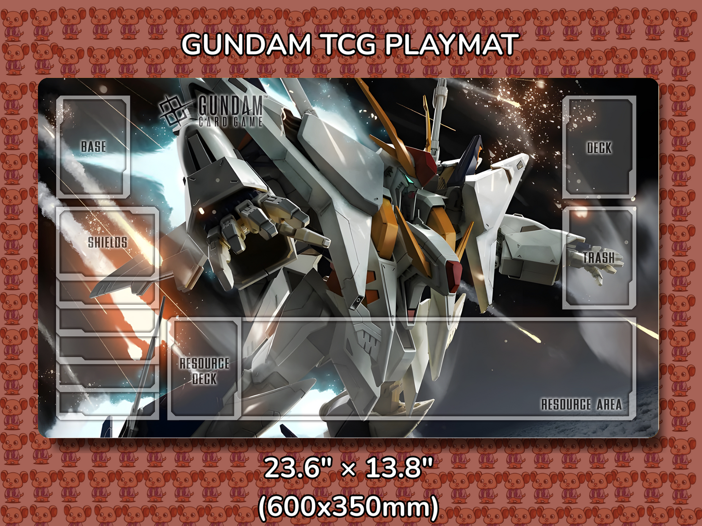Xi V1 Gundam TCG Playmat Mockup