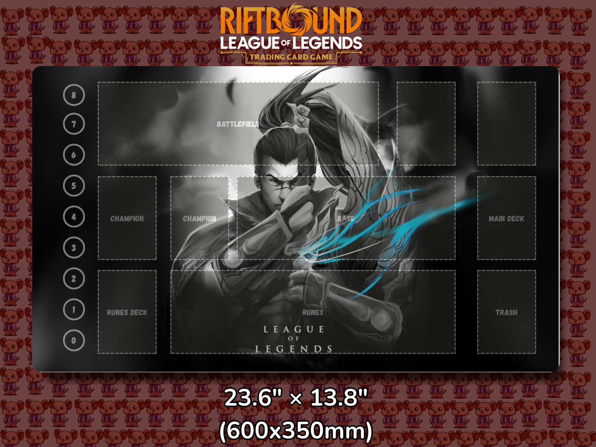 Yasuo V13 - RiftBound Trading Card Game Playmat Mockup