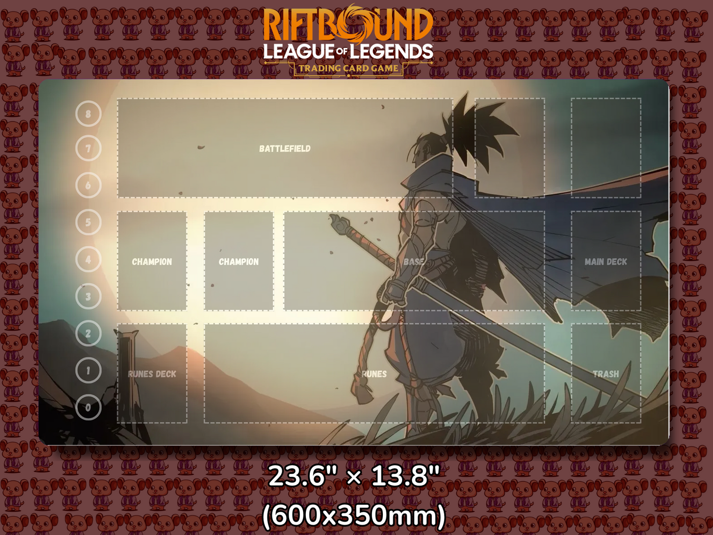 Yasuo V14 - RiftBound Trading Card Game Playmat Mockup