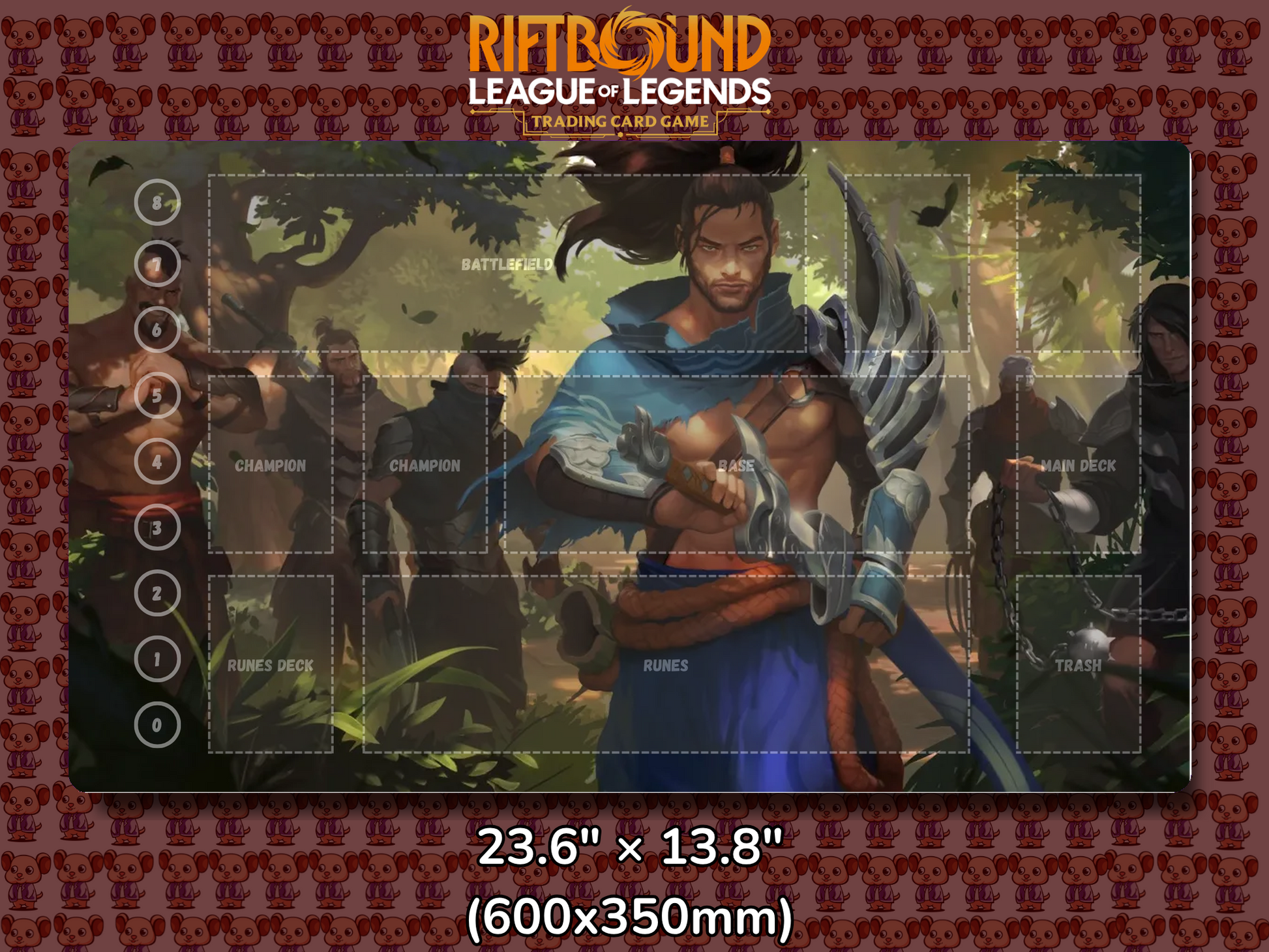 Yasuo V16 - RiftBound Trading Card Game Playmat Mockup