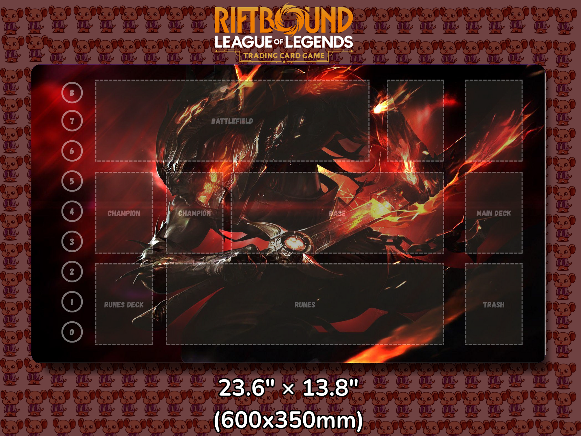 Yasuo V1 - RiftBound Trading Card Game Playmat Mockup