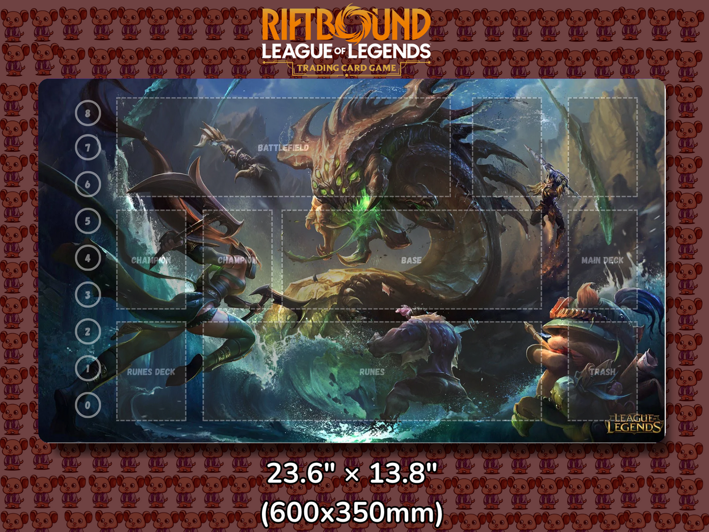 Yasuo V20 - RiftBound Trading Card Game Playmat Mockup