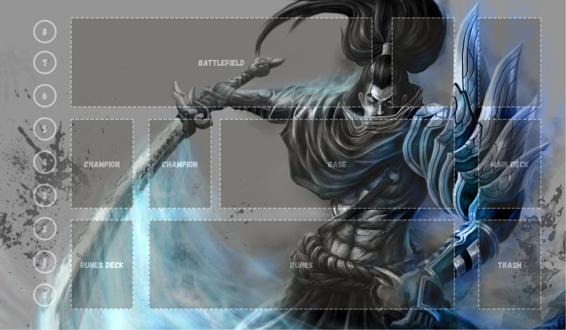 Yasuo V21 - RiftBound Trading Card Game Playmat