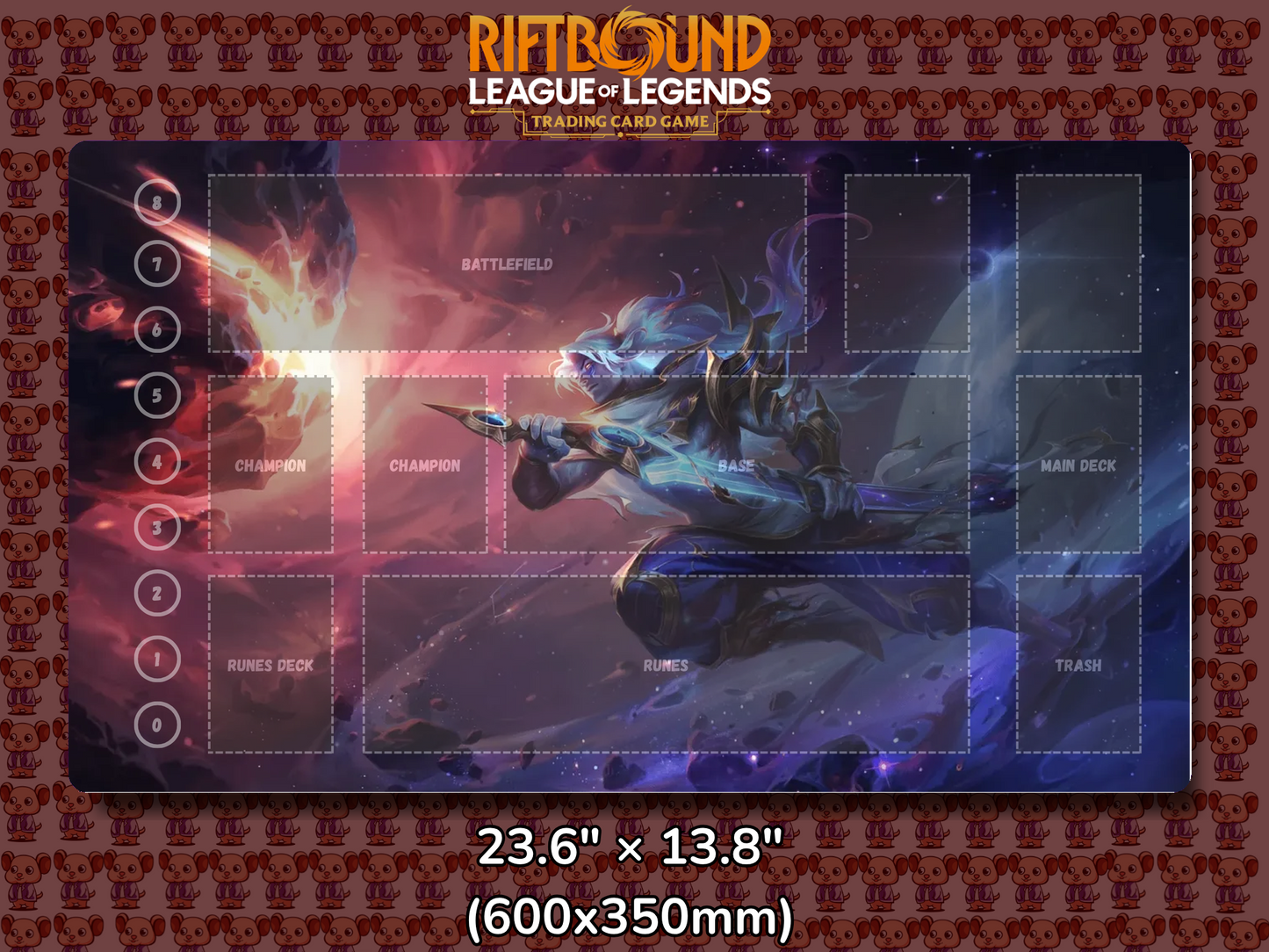 Yasuo V23 - RiftBound Trading Card Game Playmat Mockup