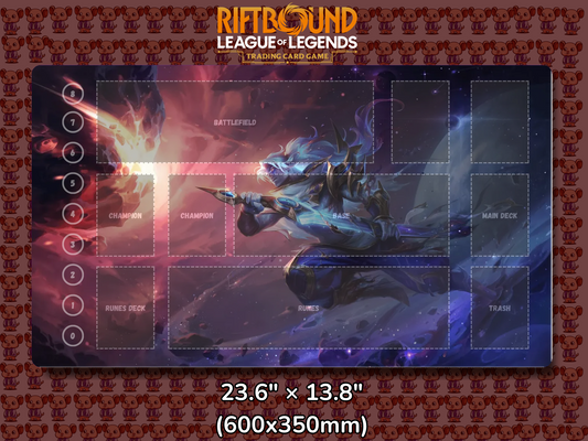 Yasuo V23 - RiftBound Trading Card Game Playmat Mockup