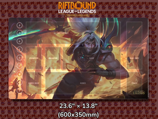 Yasuo V24 - RiftBound Trading Card Game Playmat Mockup