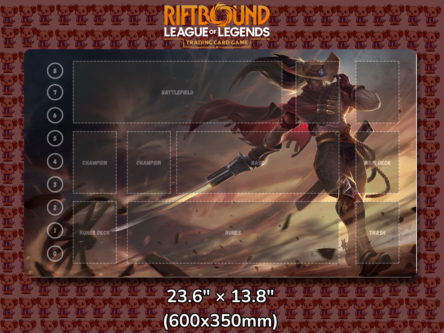 Yasuo V25 - RiftBound Trading Card Game Playmat Mockup