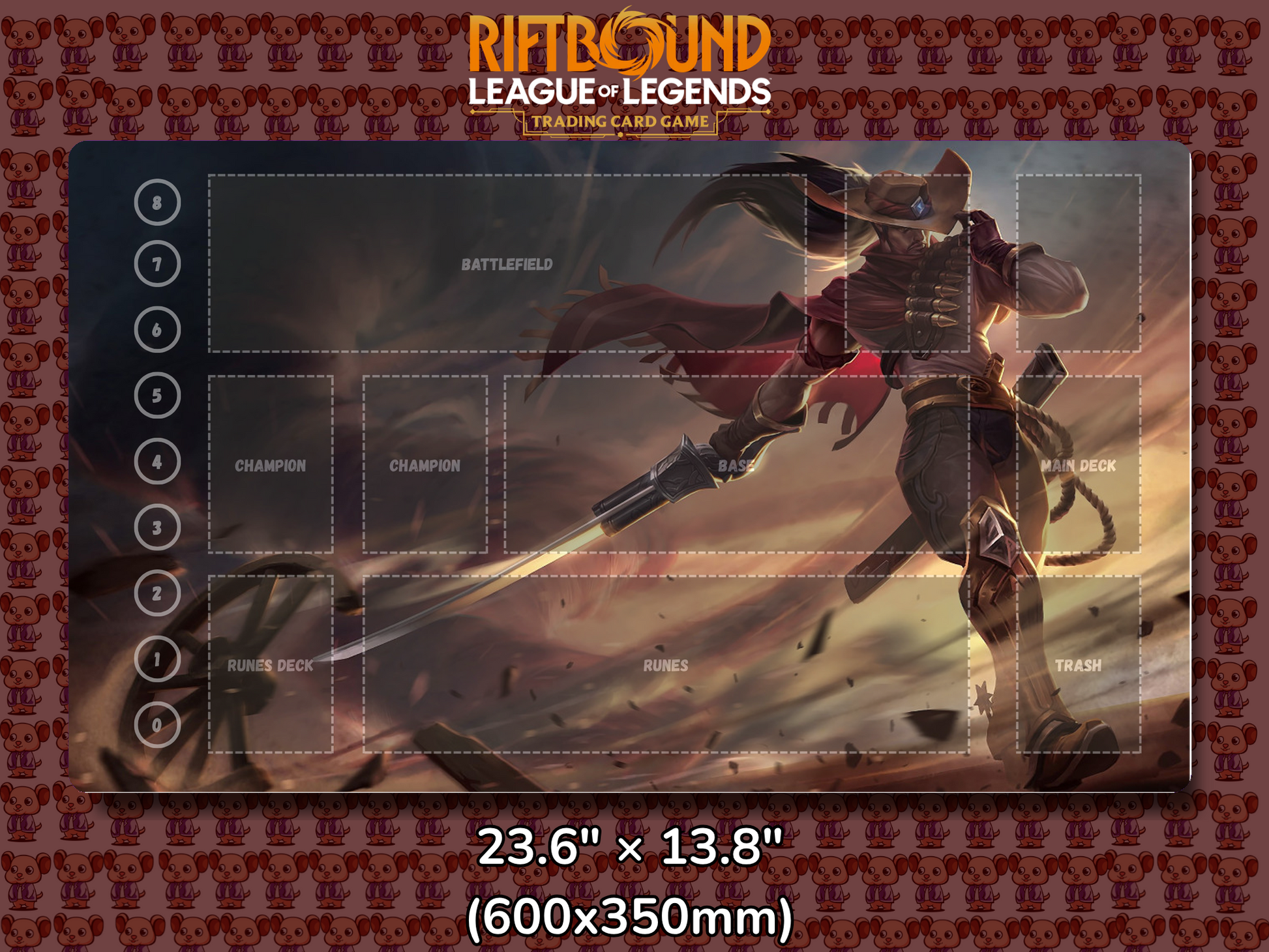 Yasuo V25 - RiftBound Trading Card Game Playmat Mockup