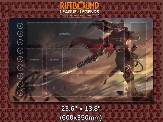 Yasuo V25 - RiftBound Trading Card Game Playmat Mockup