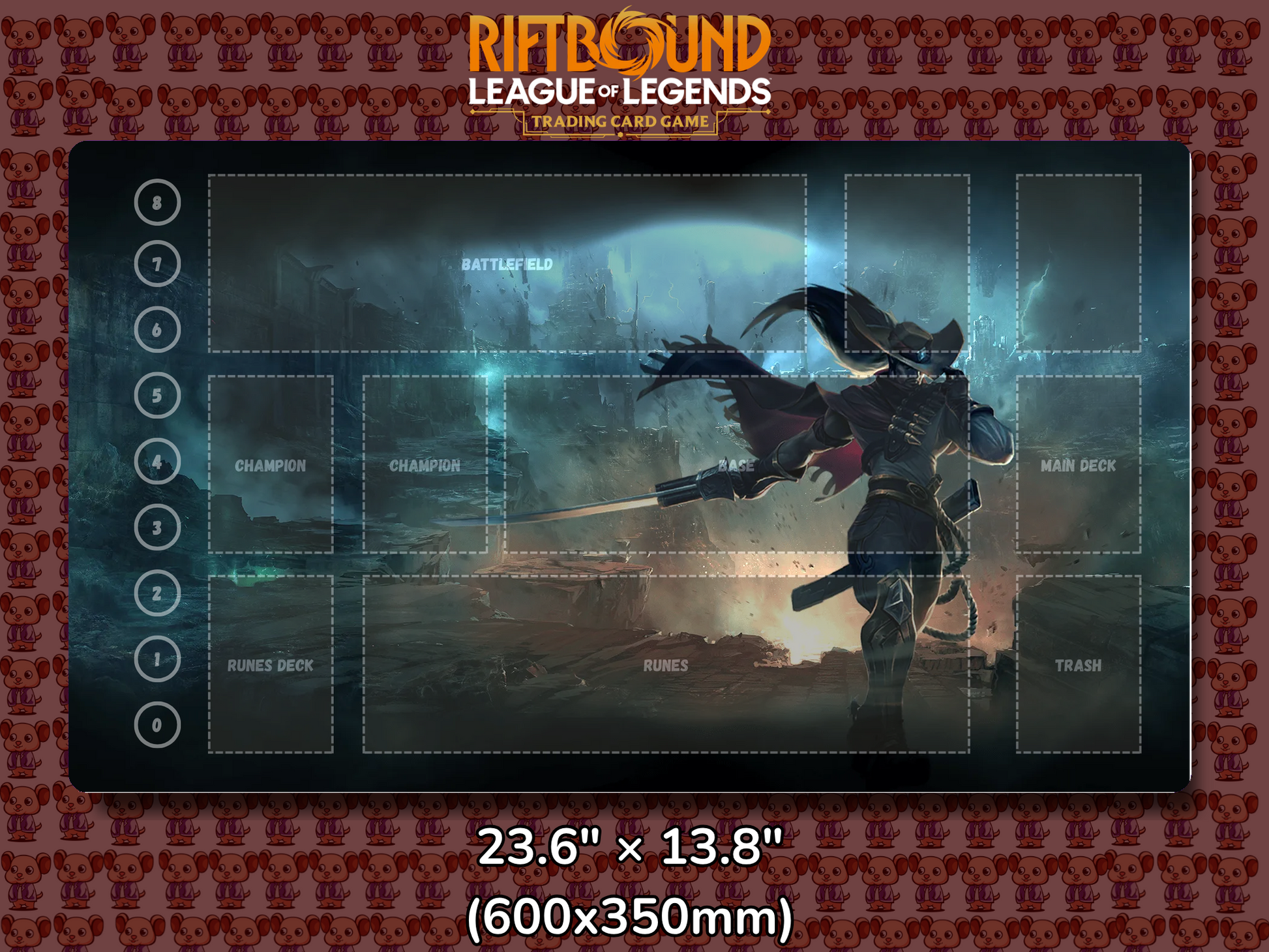 Yasuo V5 - RiftBound Trading Card Game Playmat Mockup