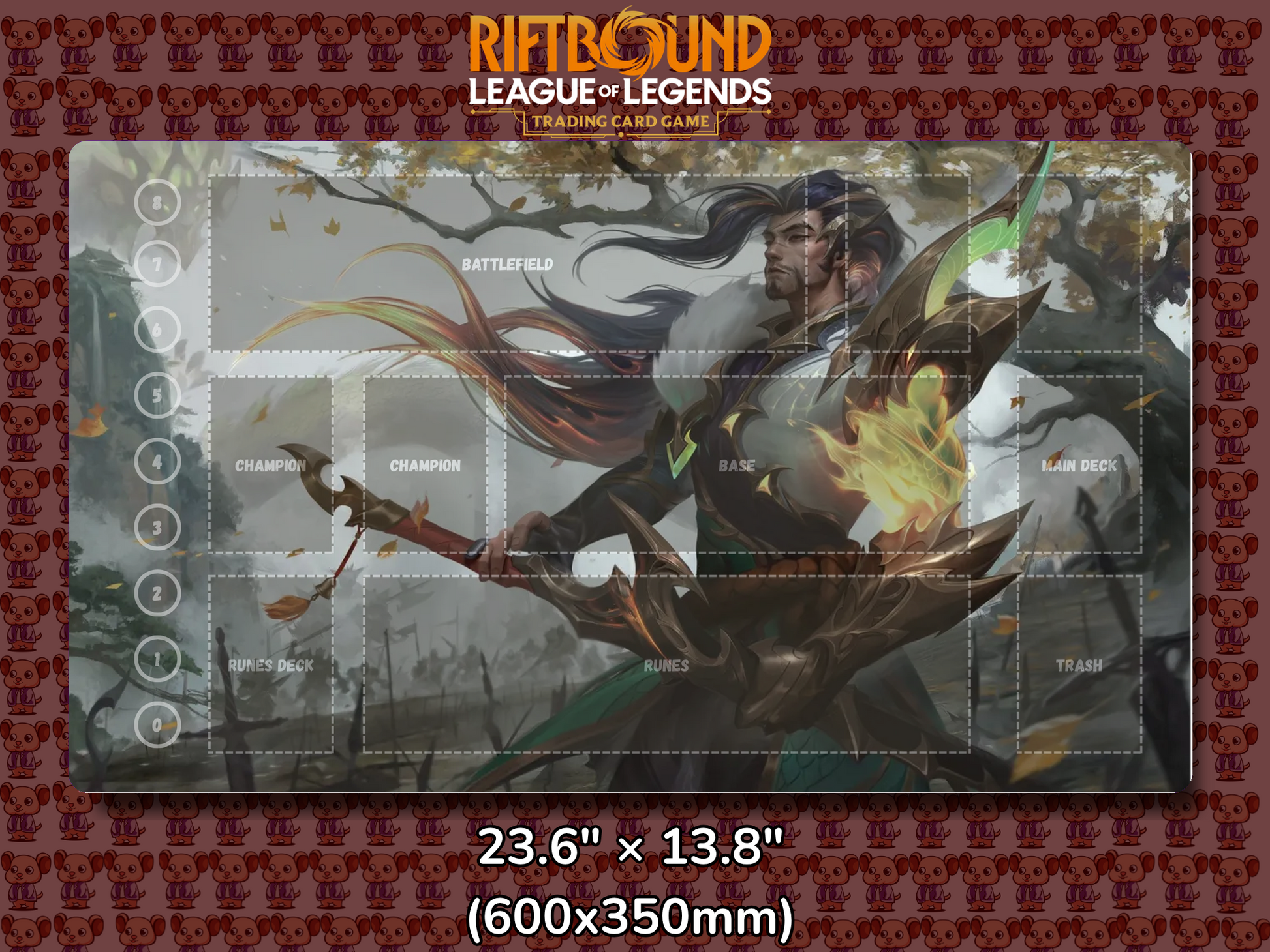 Yasuo V7 - RiftBound Trading Card Game Playmat Mockup