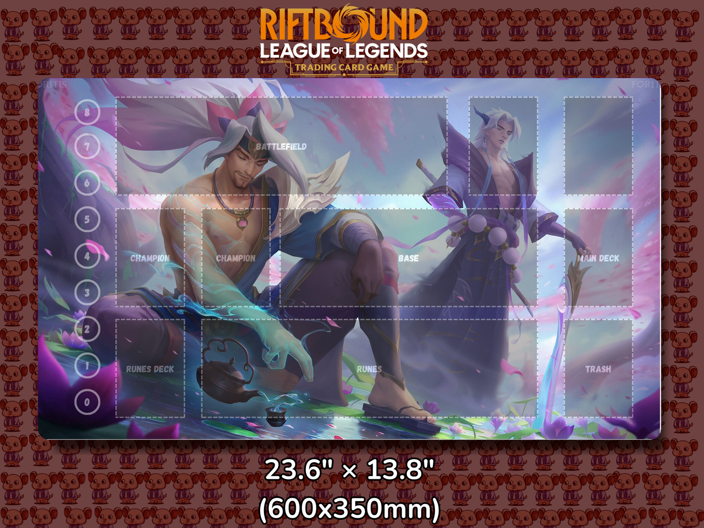 Yasuo V8 - RiftBound Trading Card Game Playmat Mockup