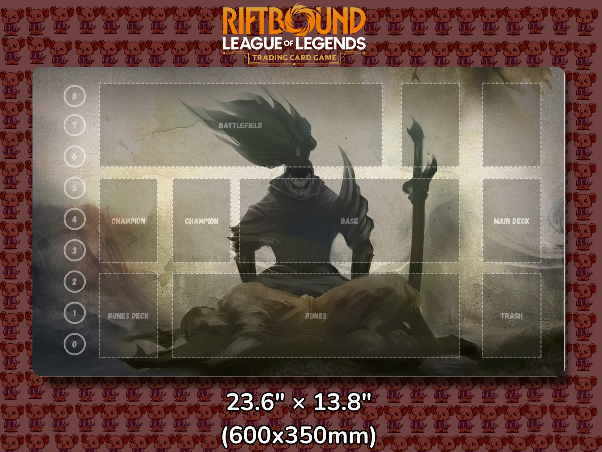 Yasuo V9 - RiftBound Trading Card Game Playmat Mockup