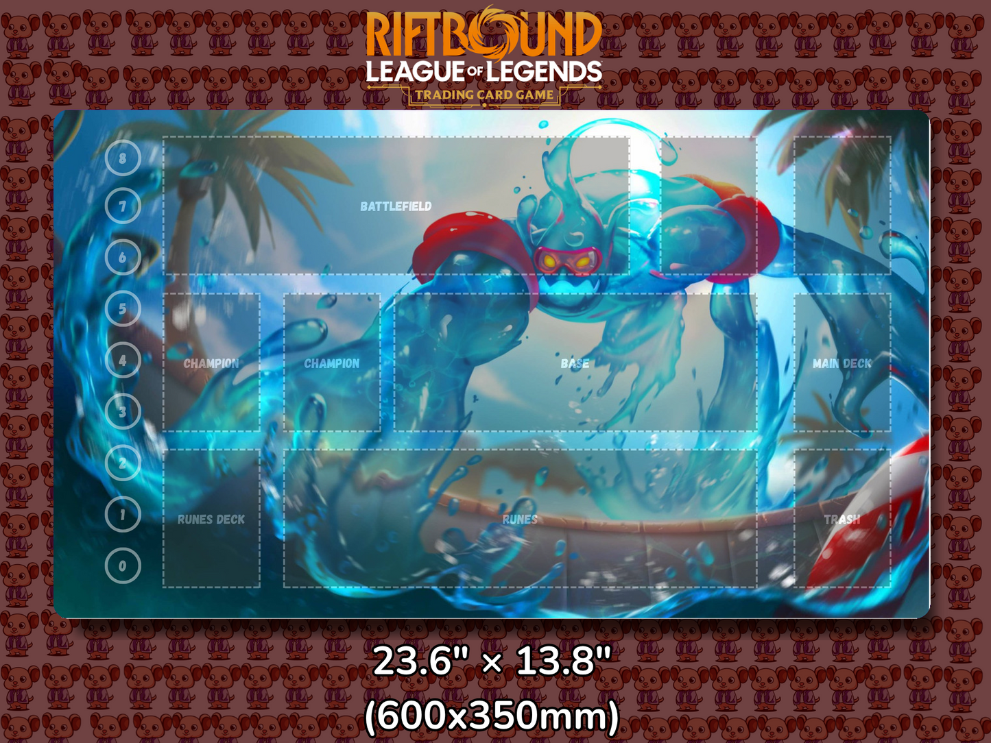 Zac V10 - RiftBound Trading Card Game Playmat Mockup