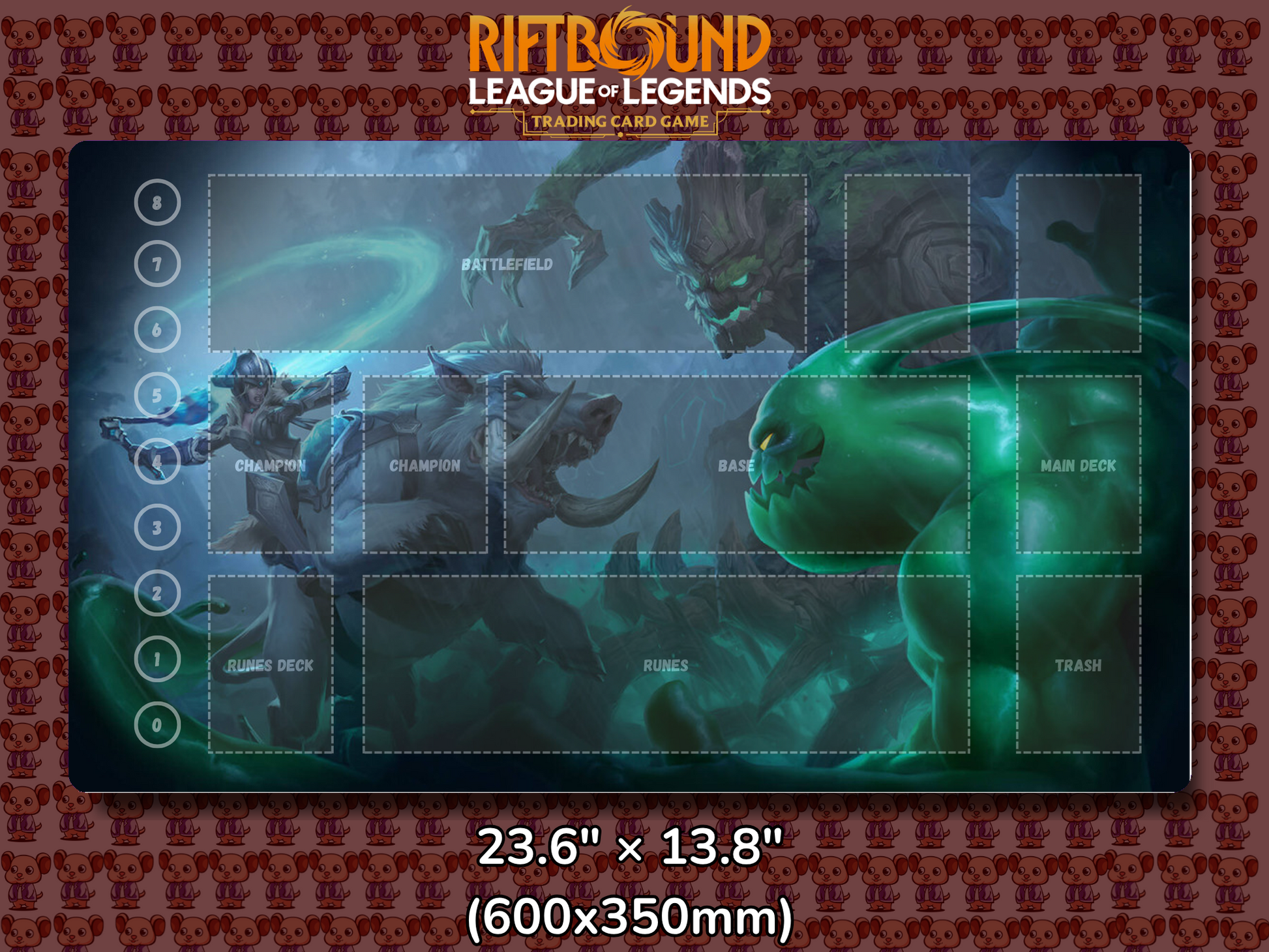 Zac V12 - RiftBound Trading Card Game Playmat Mockup